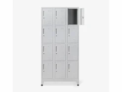 Armario Oficina|Taquilla de metal con 12 compartimentos para vestidor 90x45 H190 con cerradura Krakatoa Light