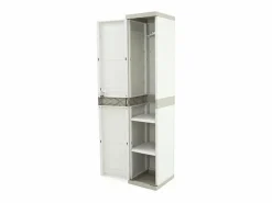 Taquilla Titanium Exterior 1 Puerta 2 Baldas Perchero 35x176x41 cm^
