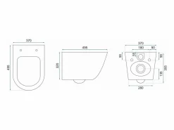 Rea Inodoro Suspendido|Taza De Inodoro Carlo Mini Flat White + Bidé Carlo Mini