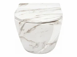 Rea Taza De Inodoro Wc Carlos Duroplast/Slim/Zm Lava Shiny Grey Gris Clearance