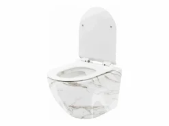 Rea Taza De Inodoro Wc Carlos Duroplast/Slim/Zm Lava Shiny Grey Gris Clearance