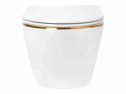Rea Inodoro Suspendido|Taza De Inodoro Wc Carlo Mini Tornado/Dur/Flat/Zm White Gold