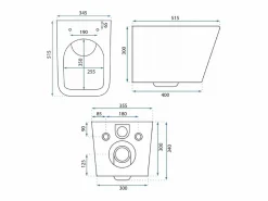Taza De Inodoro Wc Julio Rimless Duroplast/Flat/Zm Matt Black^Rea Outlet