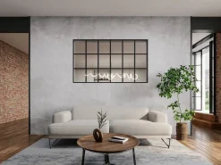 Vente-unique Cristalera Interior|Techo de cristal tipo taller de aluminio ORANSA, estilo invernadero, 180x105 cm
