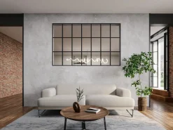 Vente-unique Cristalera Interior|Techo de cristal tipo taller de aluminio con recubrimiento en polvo ORANSA, estilo invernadero, 210x130 cm, color