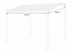 Techo de lona para pérgola brestum 3x2.5m^Sweeek Best