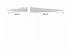 Sweeek Techo de repuesto para pérgola 3x3m Beige Hot