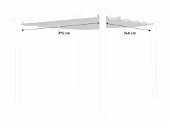 Sweeek Techo de repuesto para pérgola 3x3m pardo Topo Online