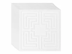 Tejas Autoadhesivas PVC SucceBuy Placas de Techo Pack de 12 60.96CM x 60.96CM PVC Instalación Fácil Eco Estilo Blanco