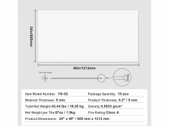 Tejas Autoadhesivas PVC SucceBuy Placas de Techo, Lote de 10, 60.96CM x 121.92CM, Espuma PVC, Anti incendio, Blanco Clearance