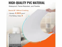 Tejas Autoadhesivas PVC SucceBuy Placas de Techo, Lote de 10, 60.96CM x 121.92CM, Espuma PVC, Anti incendio, Blanco Clearance