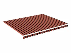 Marquesina|Tela de repuesto para toldo naranja y marrón 4,5x3,5 m ES708976