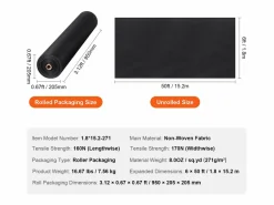 Tela Geotextil No Tejida SucceBuy de 6 x 50 Pies y 8 oz, para Cubrir el Suelo y Controlar las Malezas^ New