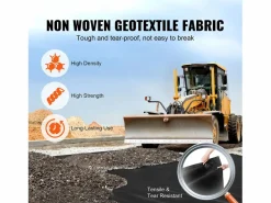 Tela geotextil no tejida SucceBuy, 100 x 50 m (4,43 oz) para control de malezas en el suelo Negro Outlet