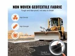 Tela Geotextil no Tejida, SucceBuy Tela Geotextil no Tejida 460 x 610 cm, 113 g, Barrera contra Malezas para Cubrir el Suelo^
