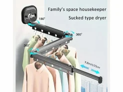 Kitchen Move Perchero|Tendedero de pared extensible 125cm PYTHON