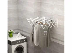 Tendedero de pared plegable, ahorra espacio, de metal , robusto y resistente (63,5x60x20cm)^ Sale