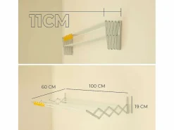 Tendedero Plegable Pared Wall V100 - Newlux Blanco Discount