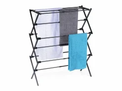 TDK IMPORT Tendedero Vertical Extensible de Metal 43-75 x 37,5 x 139 cm Negro Online