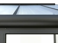 EXPERTLAND Terraza cerrada de policarbonato con protección UV 15,8 m² antracita MATHILDA Gris antracita