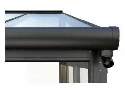 EXPERTLAND Terraza cerrada de policarbonato con protección UV 15,8 m² antracita MATHILDA Gris antracita