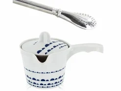 Presentación Y Servicio|Tetera de té verde Kyoto + pajita de acero inoxidable con filtro