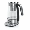 Tetera eléctrica Muse MS-320T 1,2L acero inoxidable con infusor, control de temperatura 80-100°C, apagado automático y función mantener caliente^ Best