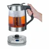 Severin Presentación Y Servicio|Tetera eléctrica WK 3479 de acero inoxidable cepillado con 5 programas de infusión preestablecidos y temperatura variable