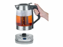 Severin Presentación Y Servicio|Tetera eléctrica WK 3479 de acero inoxidable cepillado con 5 programas de infusión preestablecidos y temperatura variable