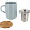 Ogo Living Vajilla|Vajilla|Tetera Ogo Juliet Perle de Grès con Tapa de Acacia de 475 ml