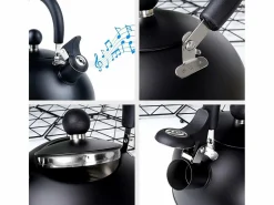 Tetera Silbadora de Acero 3 Litros con Asa Plegable^TDK IMPORT