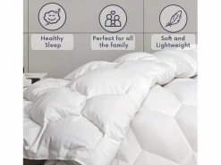 The White Stone Edredón 4 Estaciones con Clip 210x260 cm | 150 g Verano + 250 g Otoño | Fibra Soft, microfibra blanca Blanco Discount