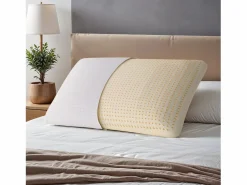 The White Stone Almohada|Set de 4 almohadas de Memory Foam 40×70 cm, H 11 cm, cervicales, hipoalergénicas y transpirables