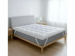 The White Stone Topper Cama|Protector de Colchón Acolchado con Relleno de 1000 g/m² |Funda de Microfibra Transpirable con Gomas en las Esquinas |120x200 Hot