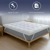Topper Cama Doble |Protector de Colchón Acolchado con Relleno de 1000 g/m² |Funda de Microfibra Transpirable con Gomas en las Esquinas |160x190^The White Stone Hot