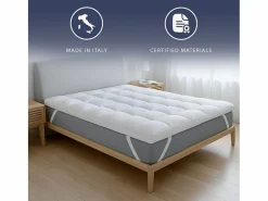 The White Stone Topper Cama Individual |Protector de Colchón Acolchado con Relleno de 1000 g/m² |Funda de Microfibra Transpirable con Gomas en las Esquinas |90x190 Sale