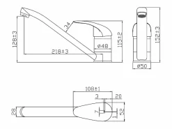 Essebagno Grifo De Cocina|Théo mezclador de fregadero de acero inoxidable
