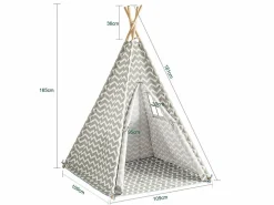 Sobuy Tienda de campaña Infantil, Tienda Tipi - Tienda de campaña Interior para niños OSS03 ES Blanco New
