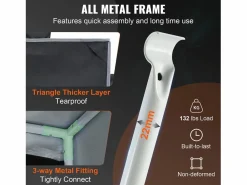 Tienda de Cultivo SucceBuy 152x152x203 cm, Tienda Hidroponia Interior con Ventana, Puerta y Plataforma^ Outlet