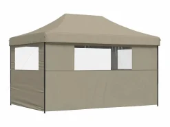 Tienda de fiesta plegable Pop-Up con 3 paredes laterales taupe ES479435^ Online