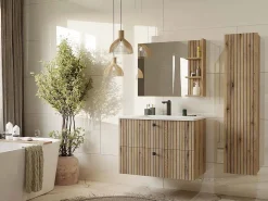 TIGO - mueble para lavabo roble con frente acanalado^TOPESHOP New