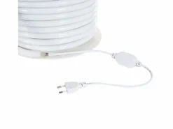 Ledkia Guirnalda Luminosa|Tira LED Neón Regulable 220V BOBINA 50m Amarillo Circular 360 9W/m Corte 100cm IP67 Amarillo