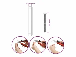 vidaxl Cocina Completa|Tiradores para armarios 10 uds acero inoxidable 480 mm