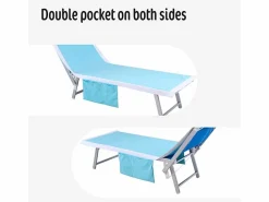 Beach & Garden Textil De Baño|Textil De Baño|Toalla de micrifibra para tumbona de playa y piscina con 2 bolsillos -