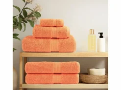 Toallas de baño 10 uds 100% algodón verde 100x150 cm 600 gsm ES146378 Naranja New