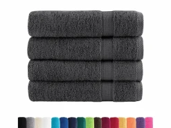 Textil De Baño|Textil De Baño|Toallas de baño 4 uds 100% algodón antracita 100x150 cm 600 gsm ES649500