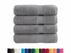 Toallas de baño 4 uds 100% algodón 100x150 cm 600 gsm ES934950^ Clearance