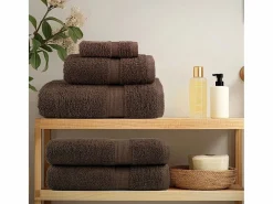 Toallas de baño 10 uds 100% algodón marrón 100x150 cm 600 gsm ES725528 Marru00f3n Clearance