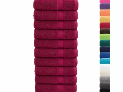 Textil De Baño|Textil De Baño|Toallas de baño 10 uds 100% algodón burdeos 100x150 cm 600 gsm ES522569