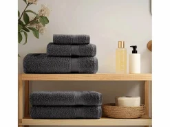 Toallas de baño 2 uds 100% algodón antracita 100x150 cm 600 gsm ES839375^ Sale